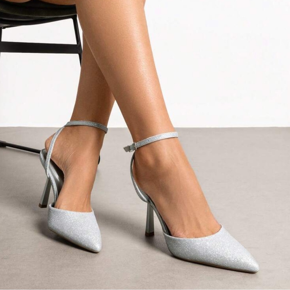 Elegant Silver Women's Heels